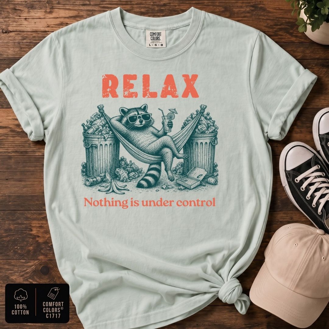 Relax Raccoon T-Shirt | Funny Raccoon Graphic Tee