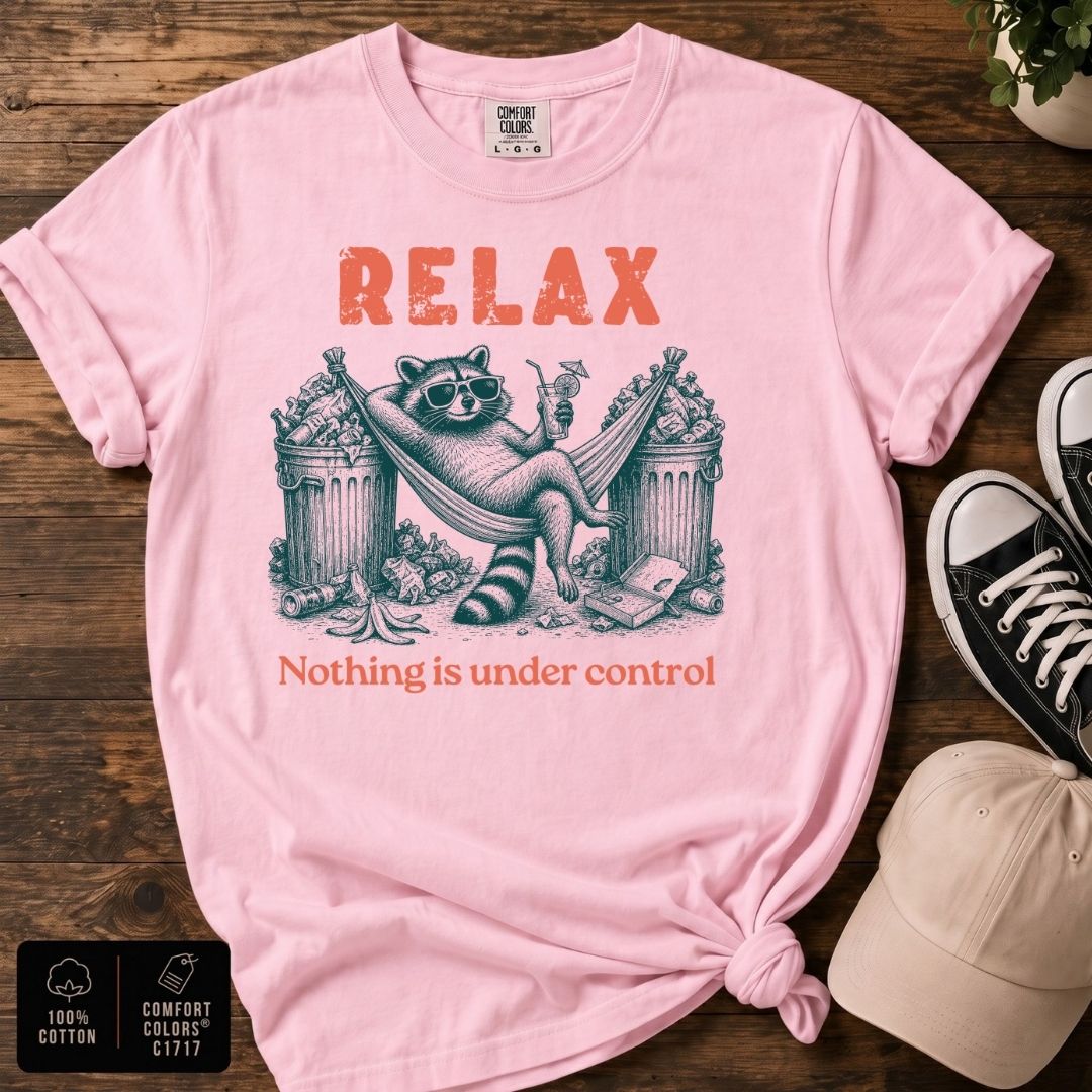 Relax Raccoon T-Shirt | Funny Raccoon Graphic Tee