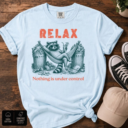 Relax Raccoon T-Shirt | Funny Raccoon Graphic Tee